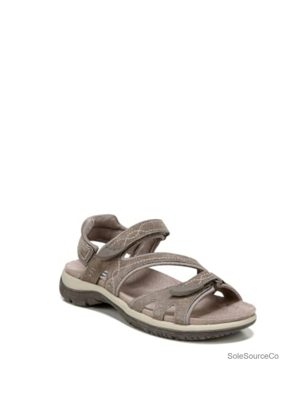 Womens Sporty Footbed Slide Sandal Suede Adjustable Strappy Open Toe